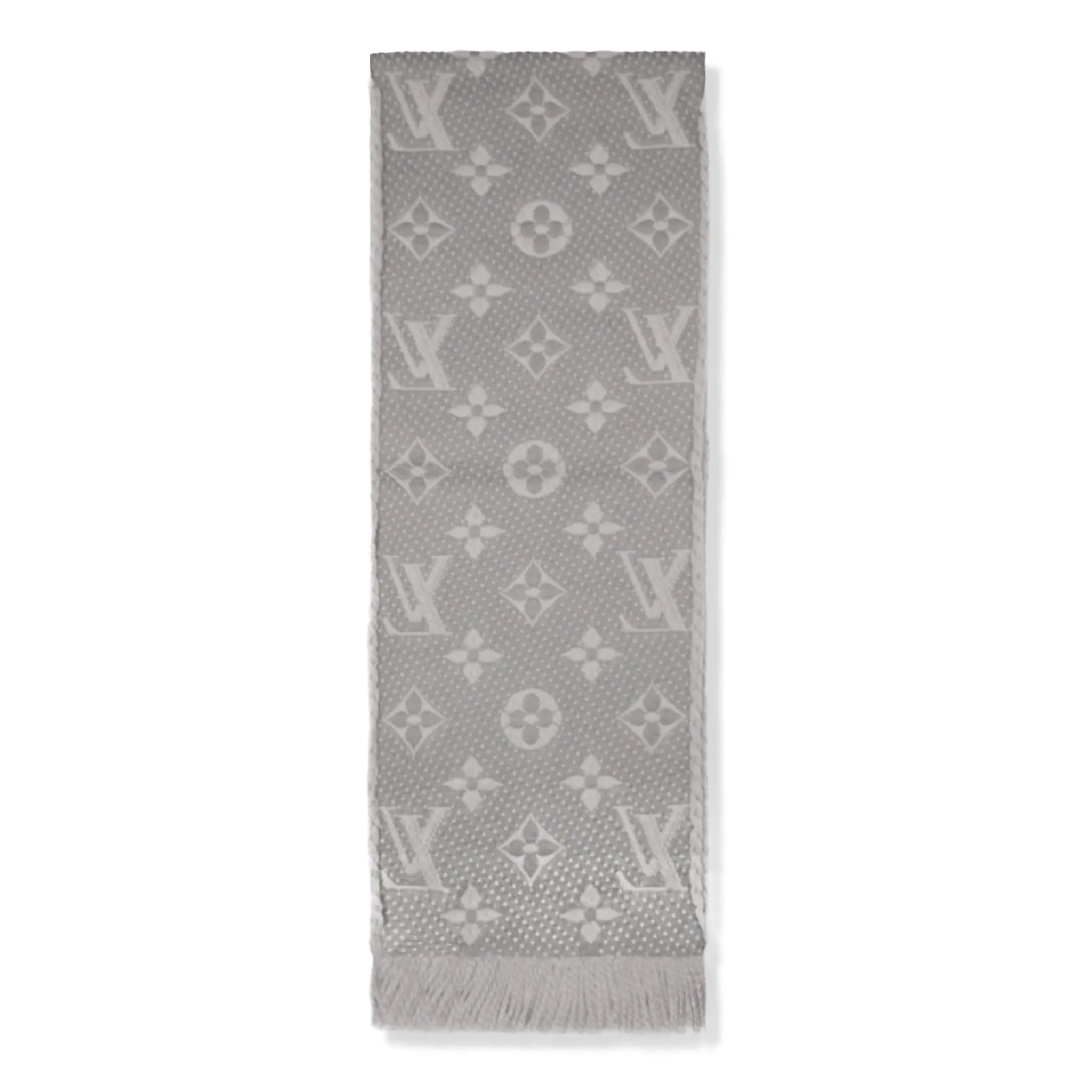 Preloved - Louis Vuitton Logomania Wool Grey Scarf